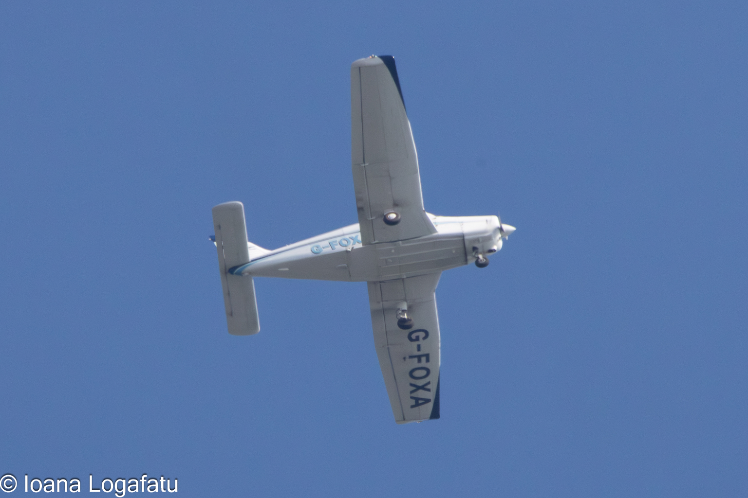 Airborne journey showcasing a small aircraft above
